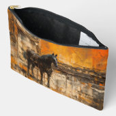 Majestueus Paard in Abstracte zonsondergang Etui (Open)