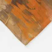 Majestueus Paard in Abstracte zonsondergang Fleece Deken (Hoek)