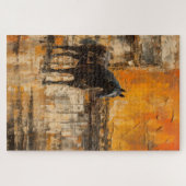 Majestueus Paard in Abstracte zonsondergang Legpuzzel (Horizontaal)
