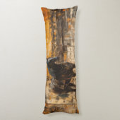 Majestueus Paard in Abstracte zonsondergang Lichaamskussen (Achterkant (Verticaal))