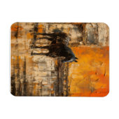 Majestueus Paard in Abstracte zonsondergang Magneet (Horizontaal)