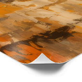 Majestueus Paard in Abstracte zonsondergang Perfect Poster (Hoek)