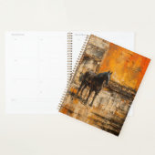 Majestueus Paard in Abstracte Zonsondergang Planner (Display)