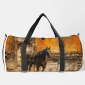 Majestueus Paard in Abstracte zonsondergang Plunjezak (Achterkant)