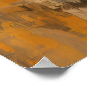 Majestueus Paard in Abstracte zonsondergang Poster (Hoek)