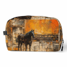 Majestueus Paard in Abstracte zonsondergang