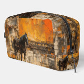 Majestueus Paard in Abstracte zonsondergang Toilettasje (Rechterhoek)