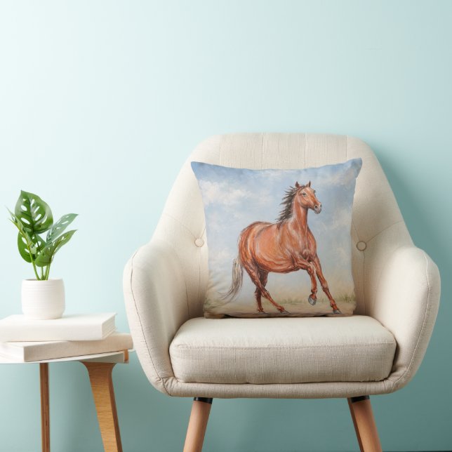 Majestueus Paard Kussen (Stoel)