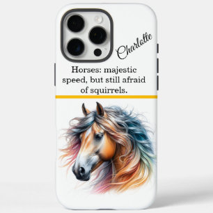 Majestueus paard met kleurrijke manen. Generatieve iPhone 16 Pro Max Hoesje