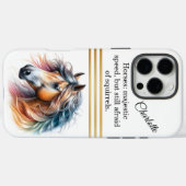 Majestueus paard met kleurrijke manen. Generatieve Case-Mate iPhone Case (Achterkant (horizontaal))