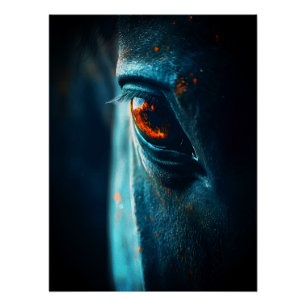 Majestueus Paarden Oog – Dramatische Close-Up Wee Perfect Poster