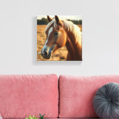 Majestueus paardenportret canvas afdruk (Insitu (Woonkamer))