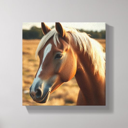 Majestueus paardenportret canvas afdruk (Voorkant)
