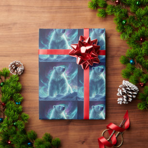 Majestueus Polar Beer Design met noorderlicht Cadeaupapier