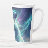 Majestueus Polar Beer Design met noorderlicht Latte Mok (Rechts)