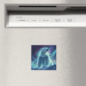 Majestueus Polar Beer Design met noorderlicht Magneet (Insitu (Vaatwasser))