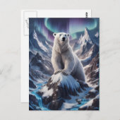 Majestueus Polar Beer op Top Briefkaart (Voorkant / Achterkant)