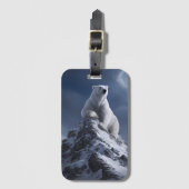 Majestueus Polar Beer Top Sneeuwachtige Top Bagagelabel (Voorkant (verticaal))