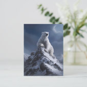 Majestueus Polar Beer Top Sneeuwachtige Top Briefkaart (Staand voorkant)