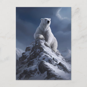 Majestueus Polar Beer Top Sneeuwachtige Top Briefkaart