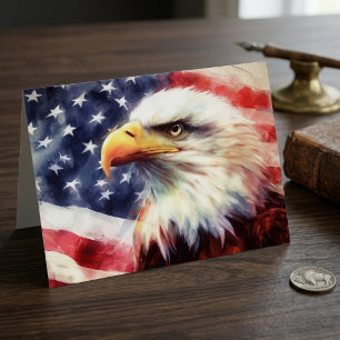 Majestueus Portret van een Amerikaanse Zeearend me Bedankkaart