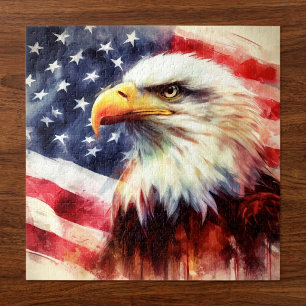 Majestueus Portret van een Amerikaanse Zeearend me Legpuzzel