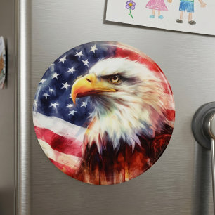 Majestueus Portret van een Amerikaanse Zeearend me Magneet