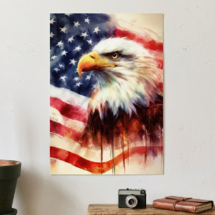 Majestueus Portret van een Amerikaanse Zeearend me Poster