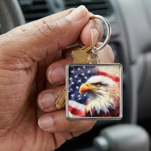 Majestueus Portret van een Amerikaanse Zeearend me Sleutelhanger
