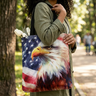 Majestueus Portret van een Amerikaanse Zeearend me Tote Bag