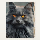 Majestueus Portretontwerp van Langharige Kat Planner (Achterkant)