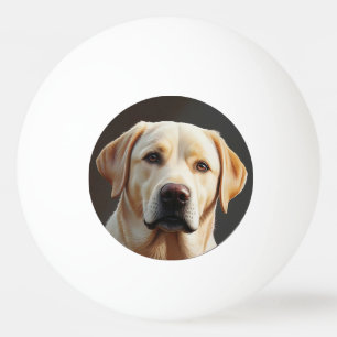 Majestueus realistisch labrador retriever olieverf pingpongbal