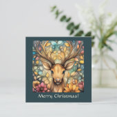 majestueus  rendier feestdagenkaart (Staand voorkant)