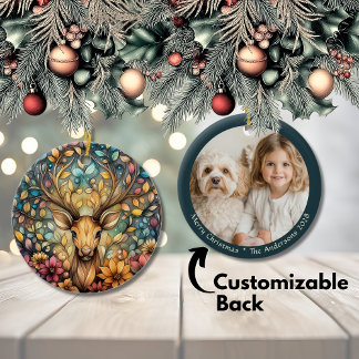 Majestueus rendier Kerst Keramiek O Keramisch Ornament