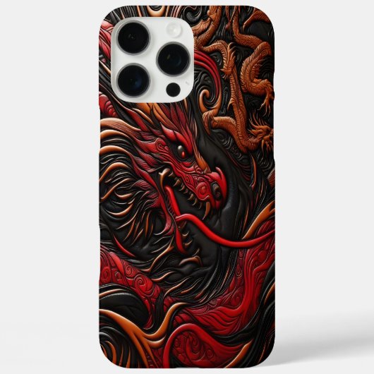 Majestueus Rood Drakenontwerp Case-Mate iPhone Case (Achterkant)