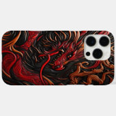 Majestueus Rood Drakenontwerp Case-Mate iPhone Case (Achterkant (horizontaal))