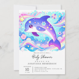 Majestueus Schattige Dolfijn Baby shower Kaart