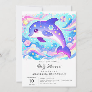 Majestueus Schattige Dolfijn Baby shower Kaart
