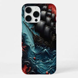 Majestueus schip dat door onstuimige wateren vaart iPhone 16 pro max hoesje