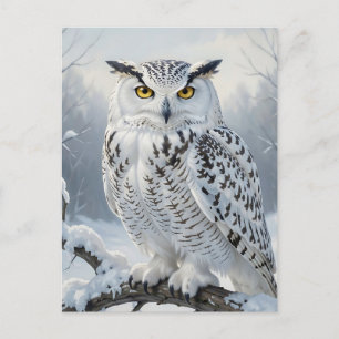 Majestueus Sneeuwuil Wintertafereel Briefkaart