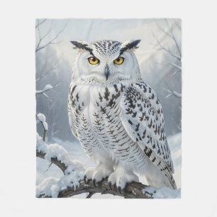 Majestueus Sneeuwuil Wintertafereel Fleece Deken