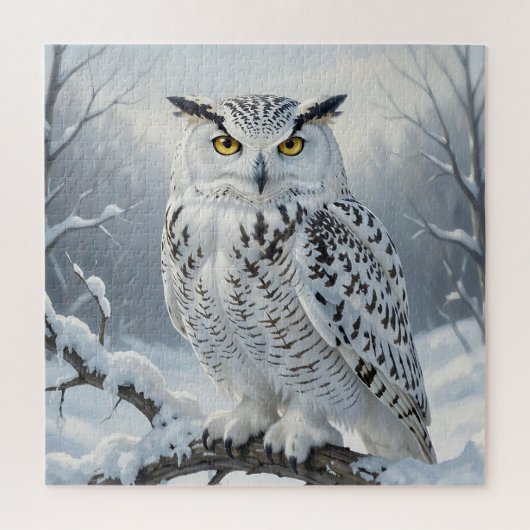 Majestueus Sneeuwuil Wintertafereel Legpuzzel (Verticaal)