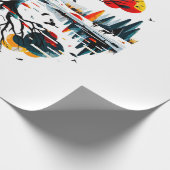 Majestueus Stag in besneeuwd winterbos Cadeaupapier (Hoek)