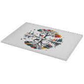 Majestueus Stag in besneeuwd winterbos Snijplank (Hoek)