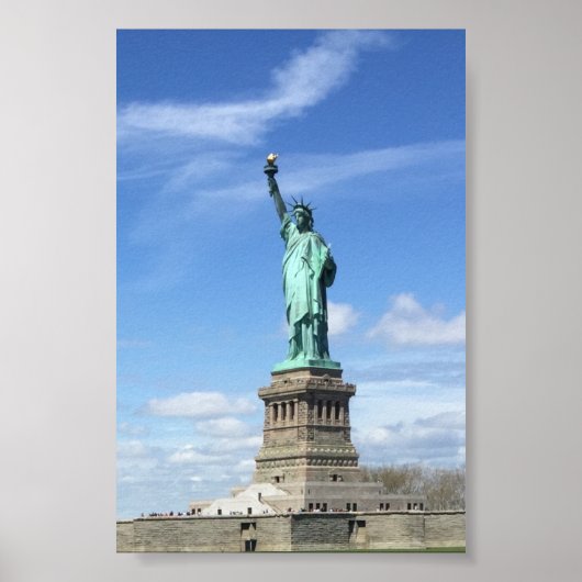 Majestueus standbeeld van de vrijheid poster (Voorkant)