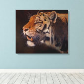 Majestueus Tijger Portret Groot Canvas Afdruk (Insitu (Houten vloer))