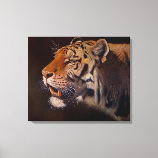 Majestueus Tijger Portret Groot Canvas Afdruk (Voorkant)