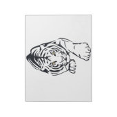 Majestueus tijgersilhouet in gedurfde vectorkunst notitieblok (Linkerzijde)