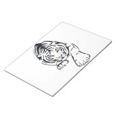Majestueus tijgersilhouet in gedurfde vectorkunst notitieblok (Schuin)