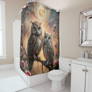Majestueus Uil Design Douchegordijn